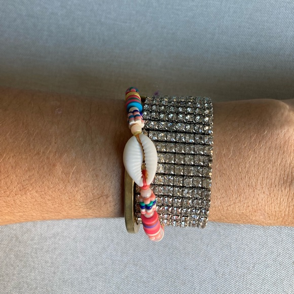 Rhinestone elastic bracelet - Picture 9 of 10